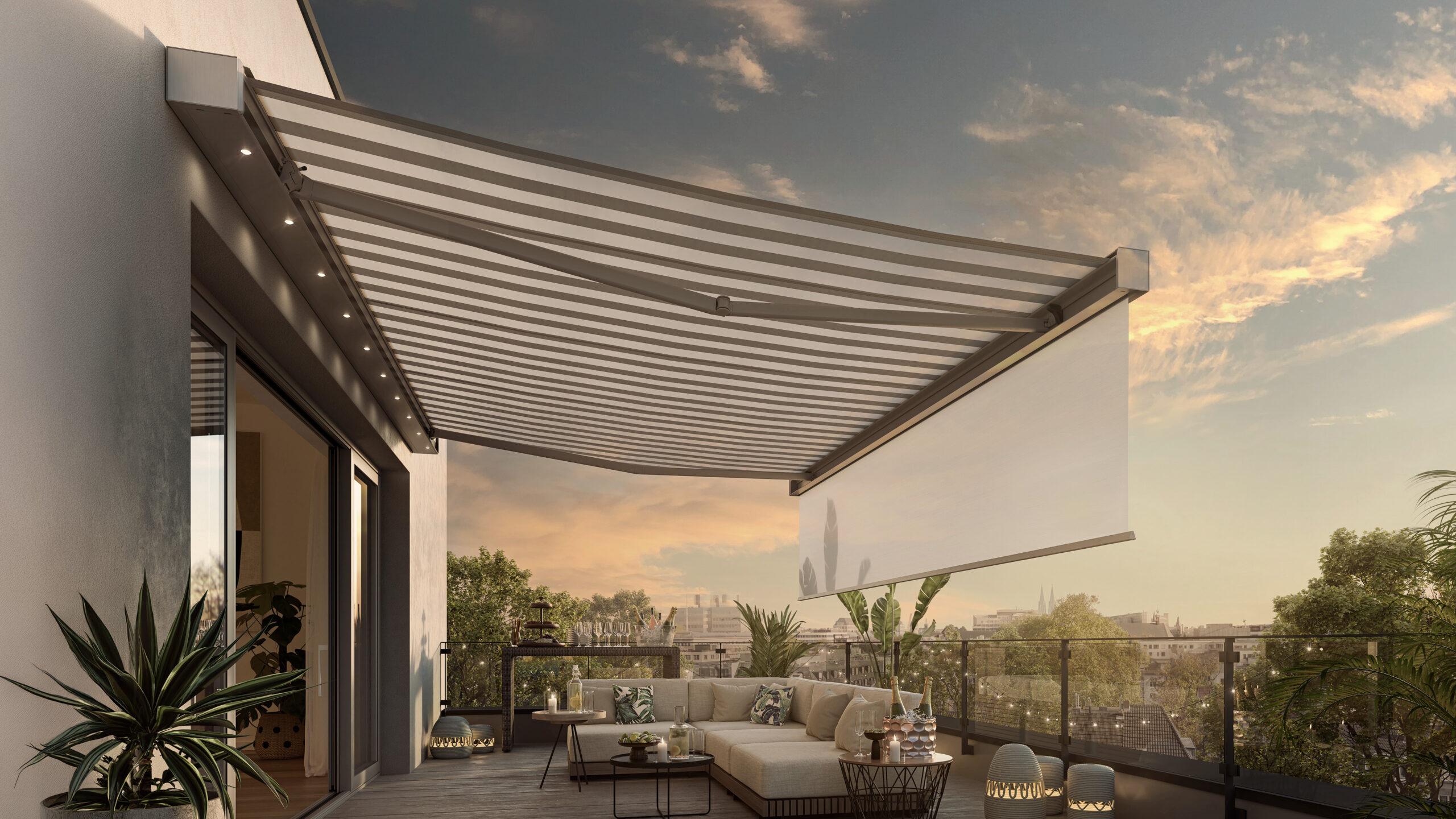 weinor Smaila – kompakte Kassettenmarkise für kleine Terrassen und Balkone